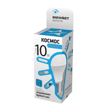 Лампа светодиодная КОСМОС SMART А60 10W 220V E27 4500K