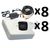 Комплект видеонаблюдения для дома EZ-HAC-B5B20P-A-0360B / DVR-108P-G/N 8 камер