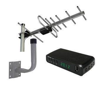 Комплект цифрового телевидения на 1 ТВ Меридиан-07F / BarTon TH-563