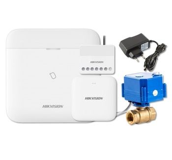Комплект умного дома Hikvision для защиты от протечек воды DS-PWA96-M-WE AX / DS-PDWL-E-WE / CWX-25S 12В (DN15)