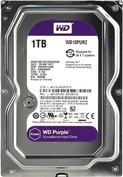 Жесткий диск Western Digital Purple 3.5" WD10PURZ 1ТБ