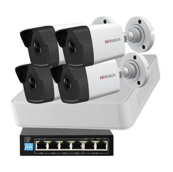 Комплект видеонаблюдения для дома DS-N204(C) / DS-I400(C) 4 камеры