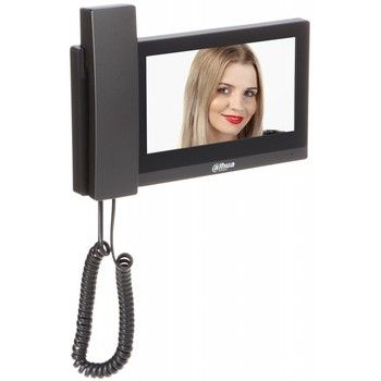 DHI-VTH5221E-H Монитор видеодомофона IP 7 дюймовый 1024x600 разрешение, ёмкостной сенсорный экран; тревожные входы / выходы 6/0; RS485; LAN; поддержка micro-SD до 32Гб; Возможность просмотра IP видеокамер