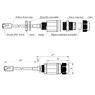 Гермоввод сетевой RJ45 (8P8C) с кабелем 25 см. Класс защиты IP68
